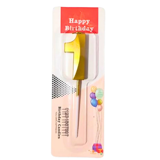 Number One Candle - Gold