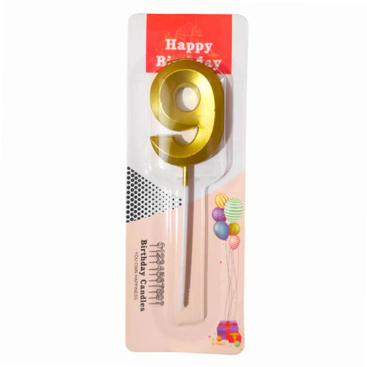 Number Nine Candle - Gold