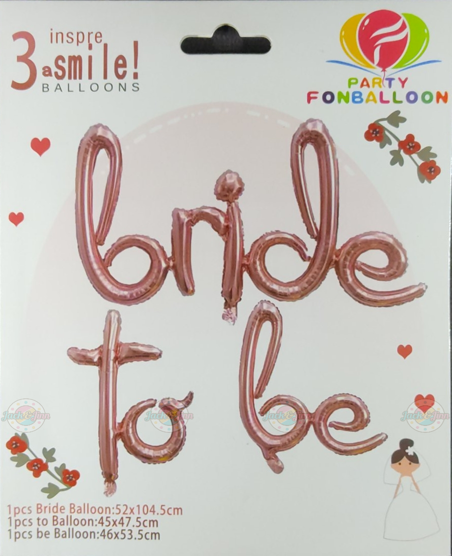 Rose Gold Cursive Bride To Be Foil Banner - Jack&Jinn