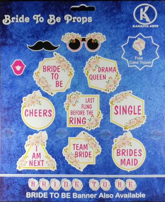 Bride To Be Props - Photo Props for Bridal Shower and Bachelorette Party - Jack&Jinn