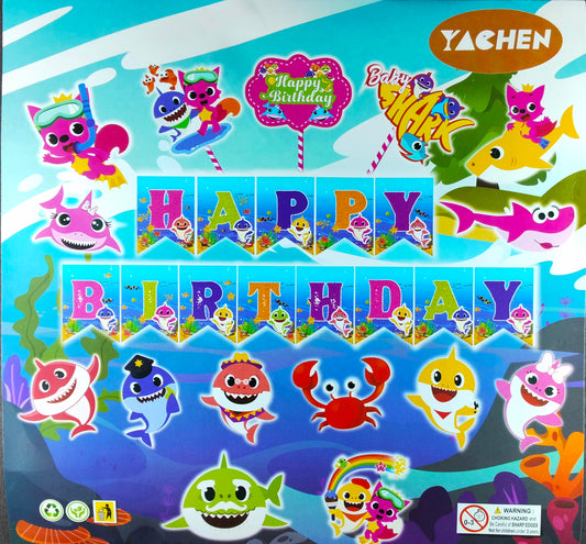 Birthday Decoration Kit - Baby Shark Theme for Simple Birthday Decorations at Home