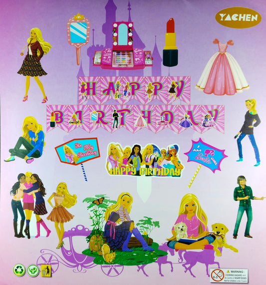 Birthday Decoration Kit - Barbie Theme for Simple Birthday Decorations at Home