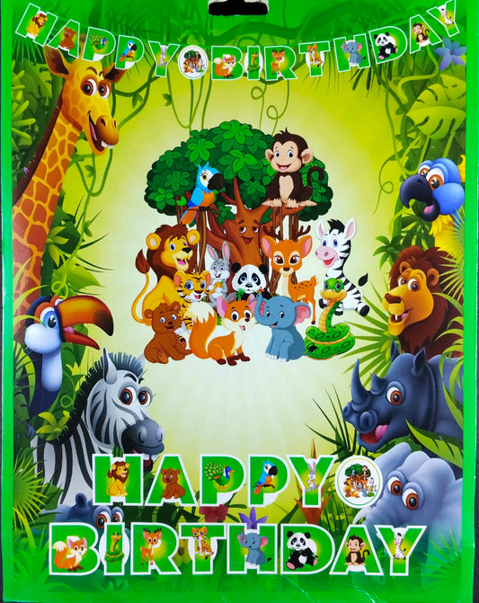 Birthday Banner - Animal Theme for Simple Birthday Decorations at Home - Jack&Jinn