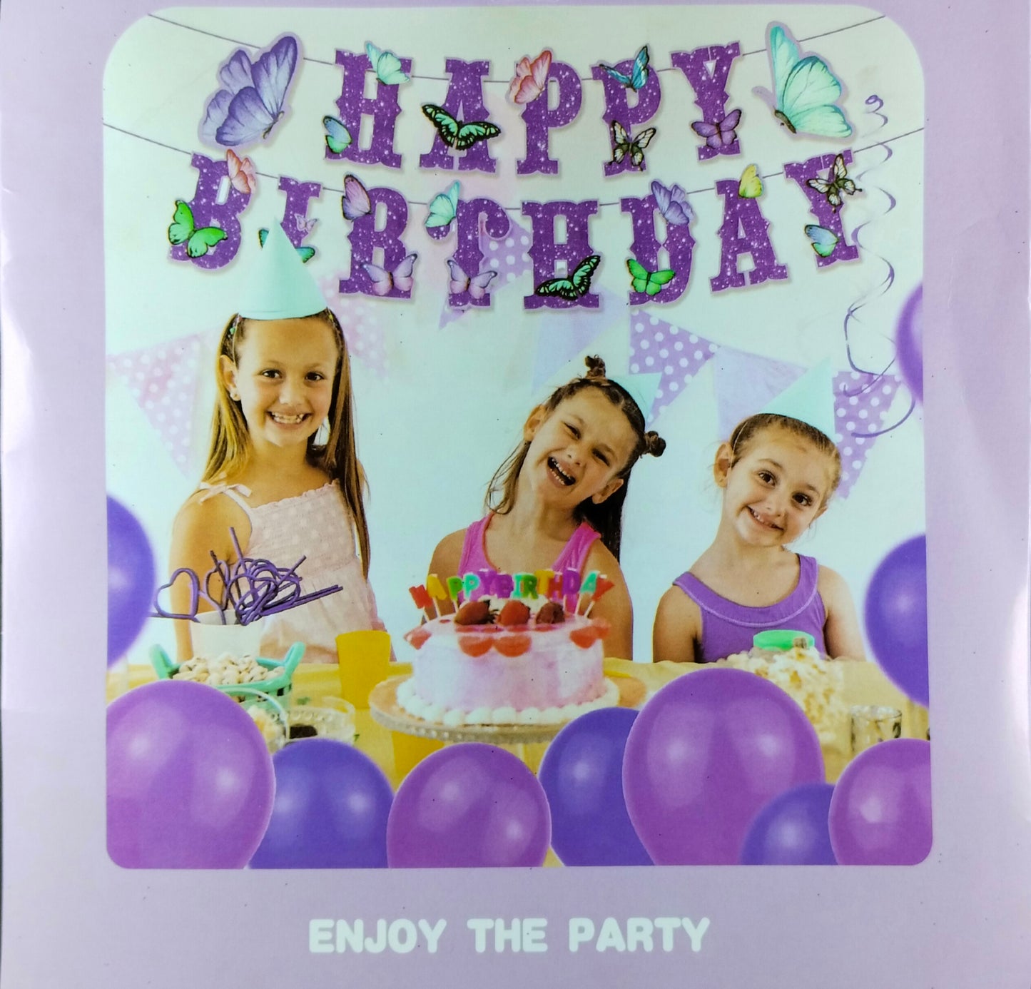 Birthday Banner - Butterfly Theme for Simple birthday decorations at Home