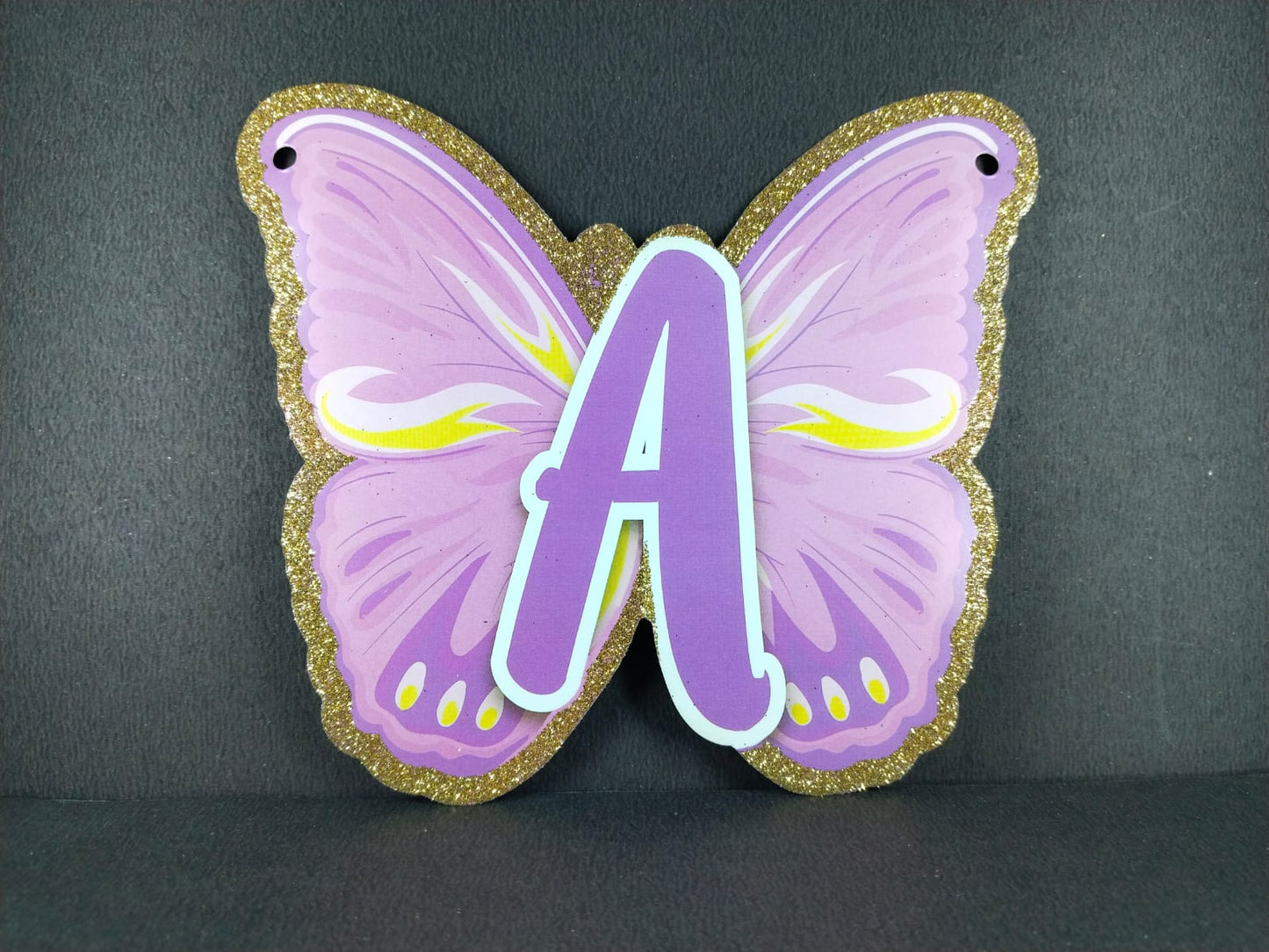 Birthday Banner - Butterfly Theme for Simple birthday decorations at Home - Butterfly Shaped