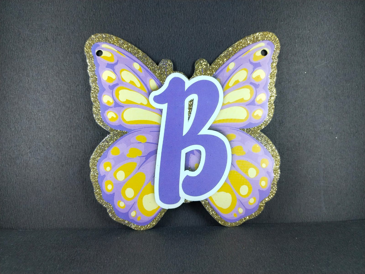 Birthday Banner - Butterfly Theme for Simple birthday decorations at Home - Butterfly Shaped
