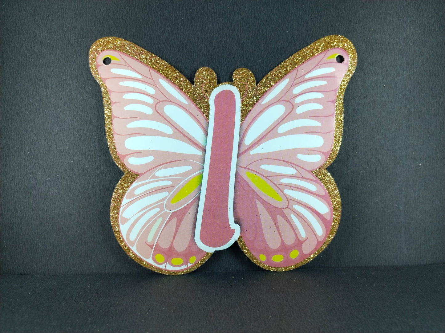 Birthday Banner - Butterfly Theme for Simple birthday decorations at Home - Butterfly Shaped