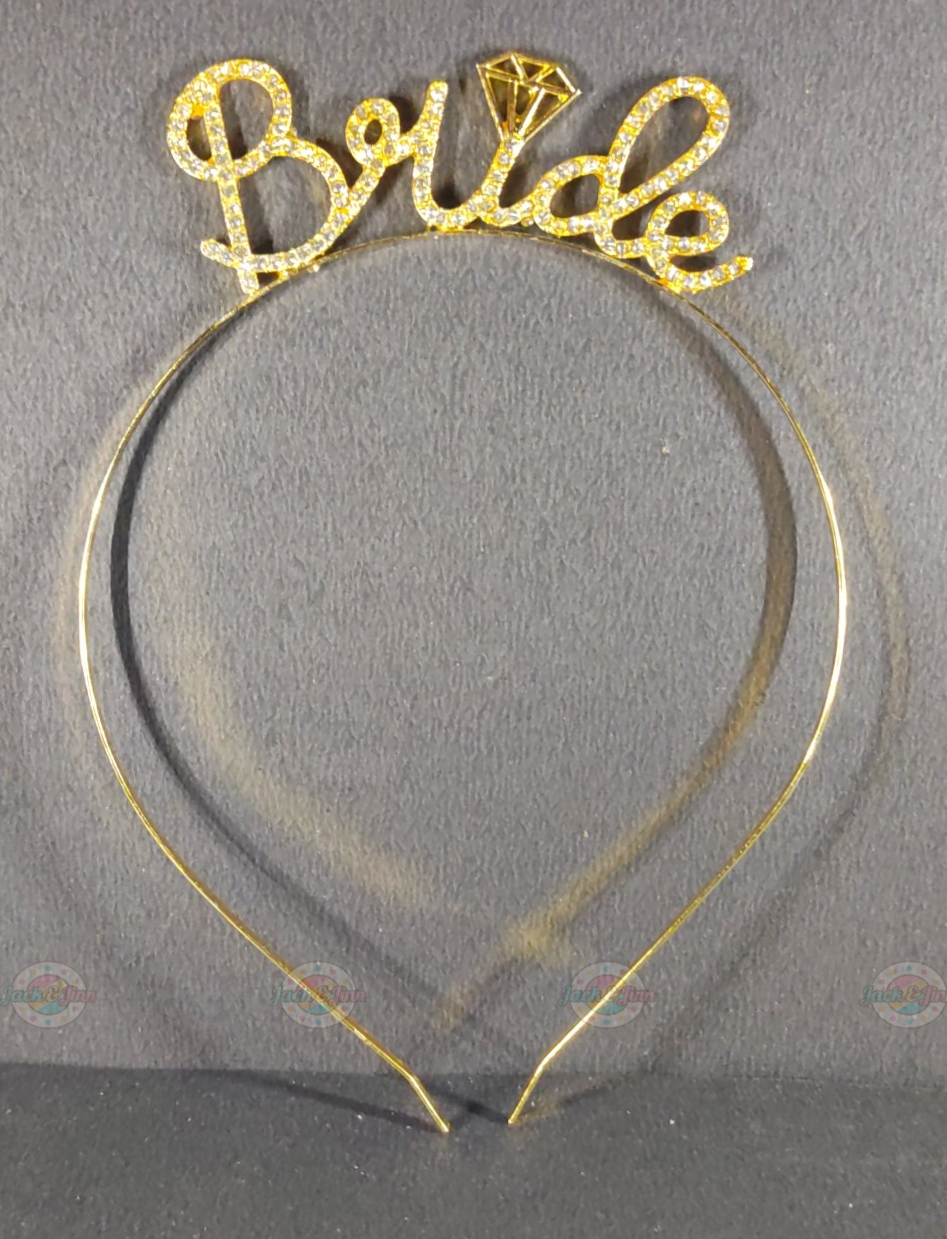 Bride Metal Crown - Gold with Stones - Jack&Jinn