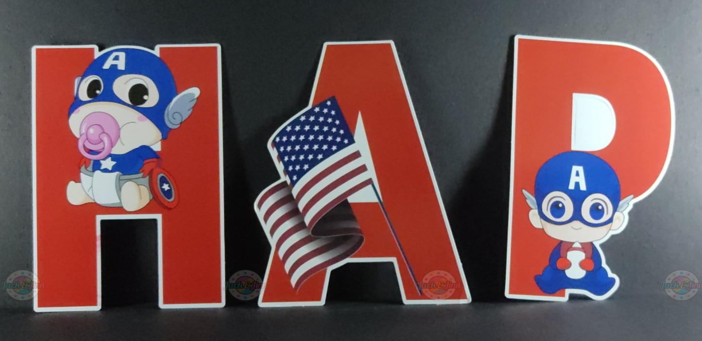 Birthday Banner - Captain America Theme for Simple birthday decorations at Home - Jack&Jinn