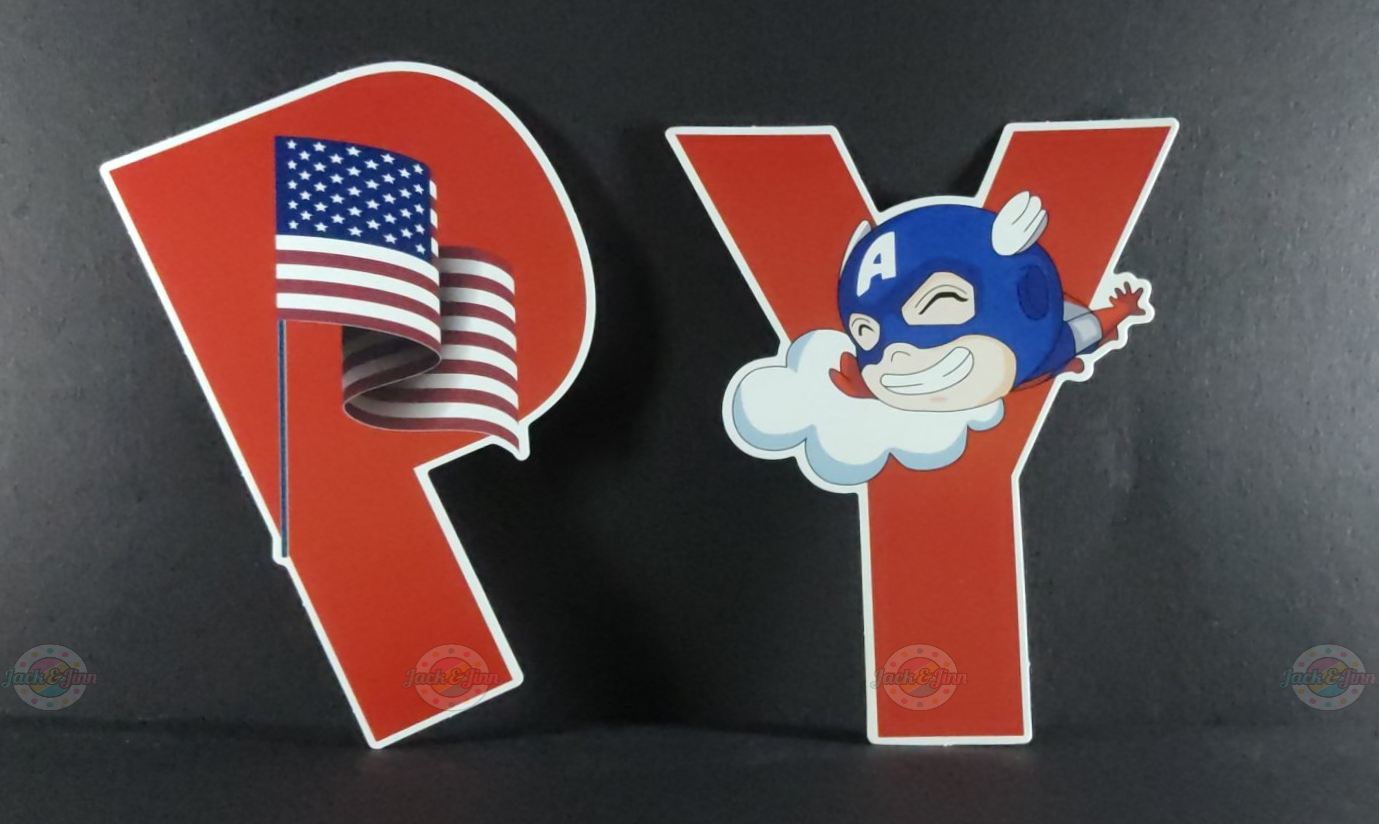 Birthday Banner - Captain America Theme for Simple birthday decorations at Home - Jack&Jinn