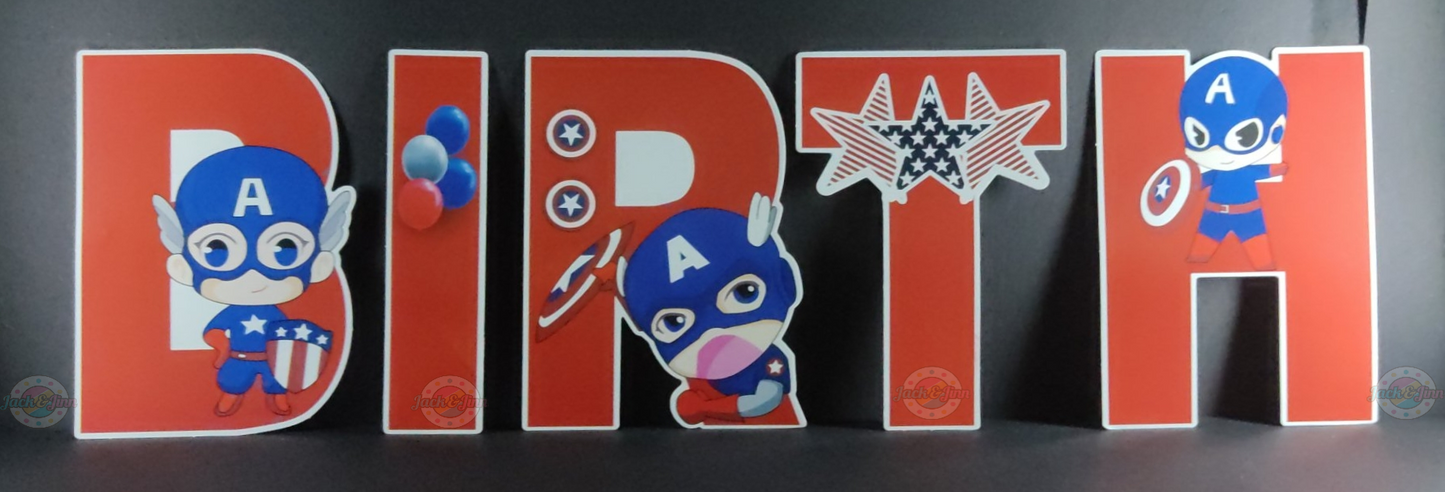 Birthday Banner - Captain America Theme for Simple birthday decorations at Home - Jack&Jinn