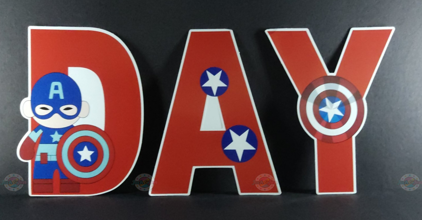 Birthday Banner - Captain America Theme for Simple birthday decorations at Home - Jack&Jinn