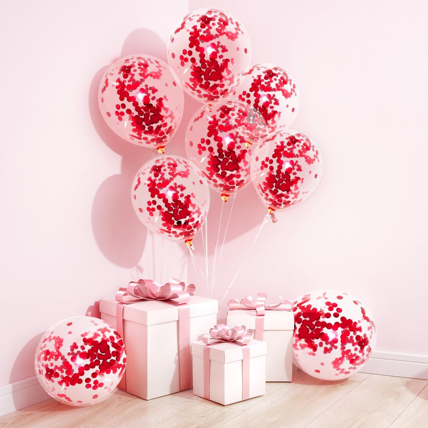 Confetti Balloons - Red - Pack of 10