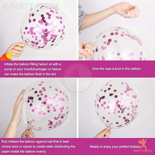 Exclusive Pink Confetti Balloons for Stunning Decorations - Jack&Jinn