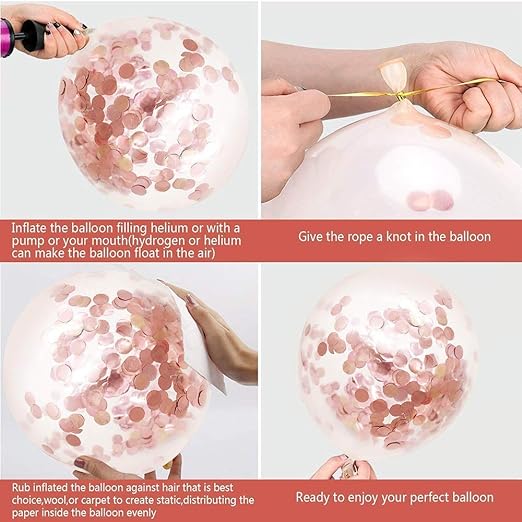 Exclusive Rose Gold Confetti Balloons for Stunning Decorations - Jack&Jinn