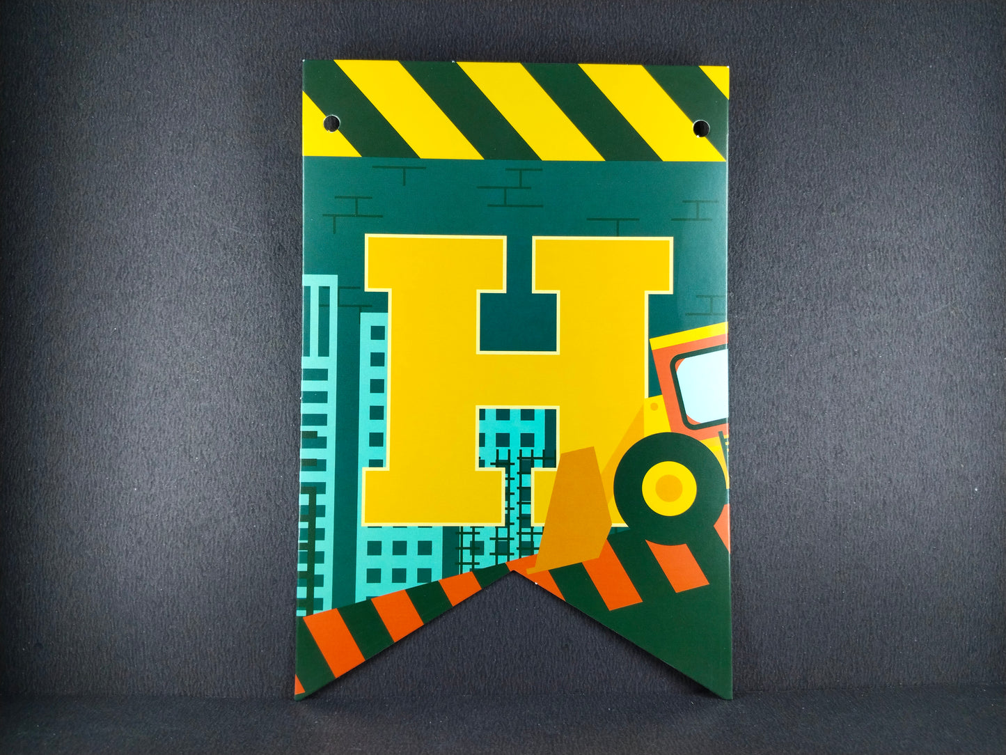 Birthday Banner - Construction Theme for Simple birthday decorations at Home