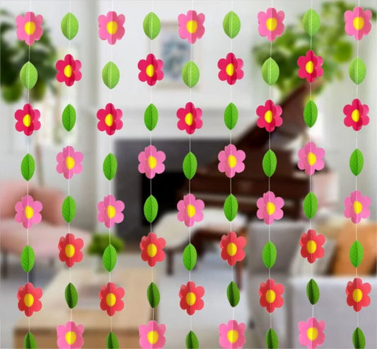 Hanging Frills - Leaves and Flowers - Paper Garland