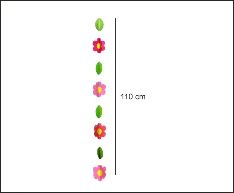 Hanging Frills - Leaves and Flowers - Paper Garland