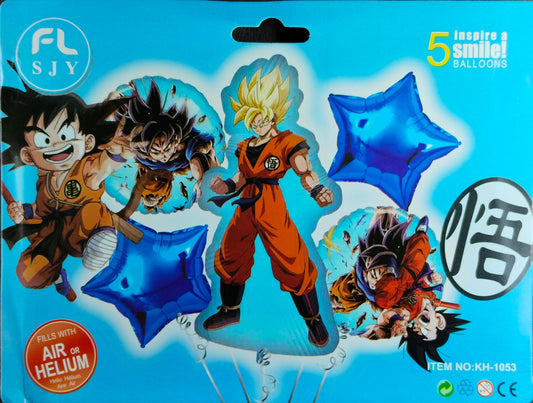 Dragon Ball Foil Balloon - 5 pieces set for Simple Birthday Decorations at Home