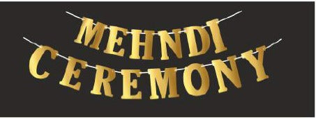 Gold Mehndi Ceremony Banner