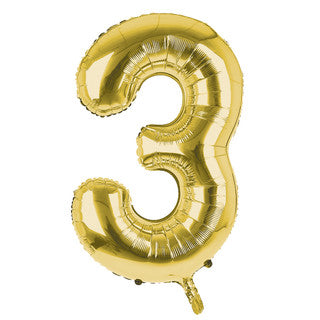 Gold Number Foil Balloons - 16 Inch - Jack&Jinn