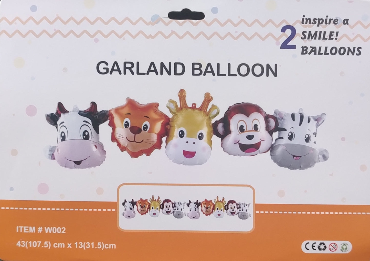 Animal Garland Foil Balloon - 2 sets - Jack&Jinn