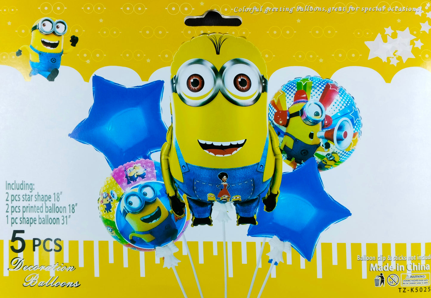 Minions 5 Pieces Foil Balloon Set - Jack&Jinn