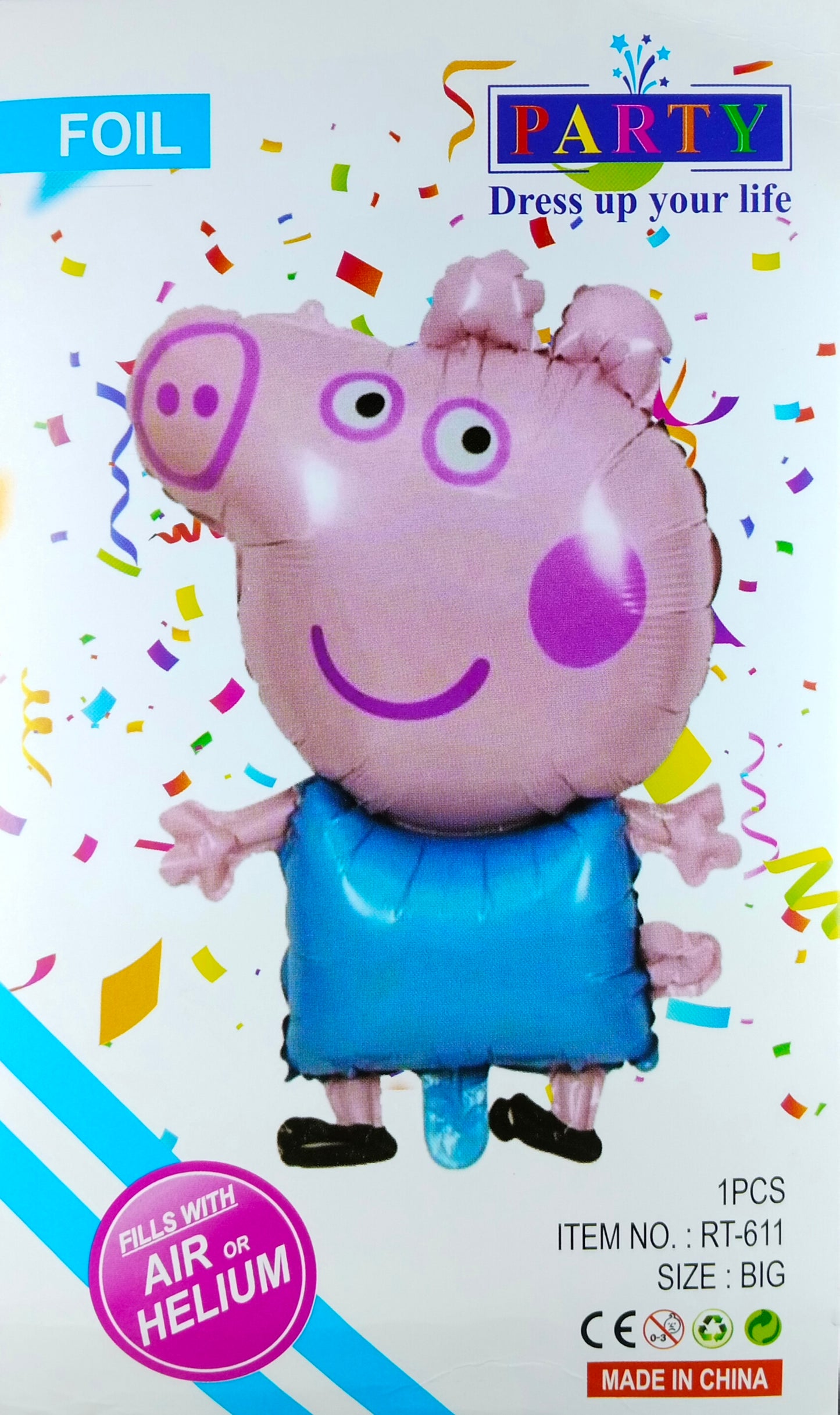Peppa Pig Foil Balloon Single - Jack&Jinn