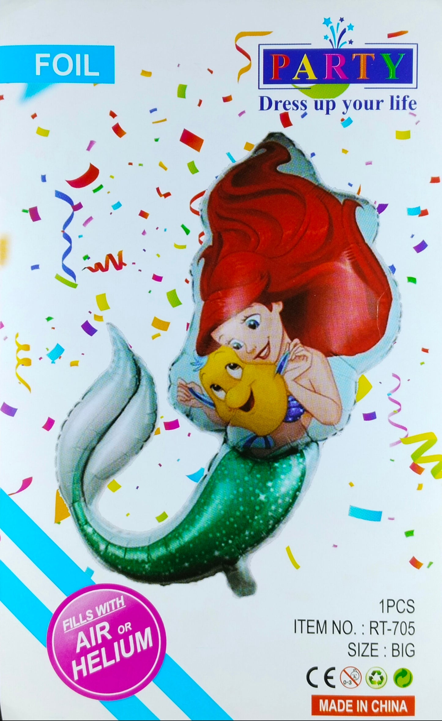 Mermaid Foil Balloon Single - Jack&Jinn