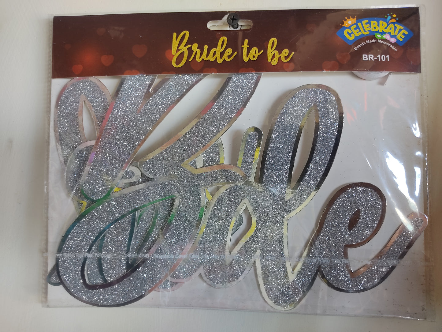 Glittering Silver Cursive Bride To Be Banner - Jack&Jinn