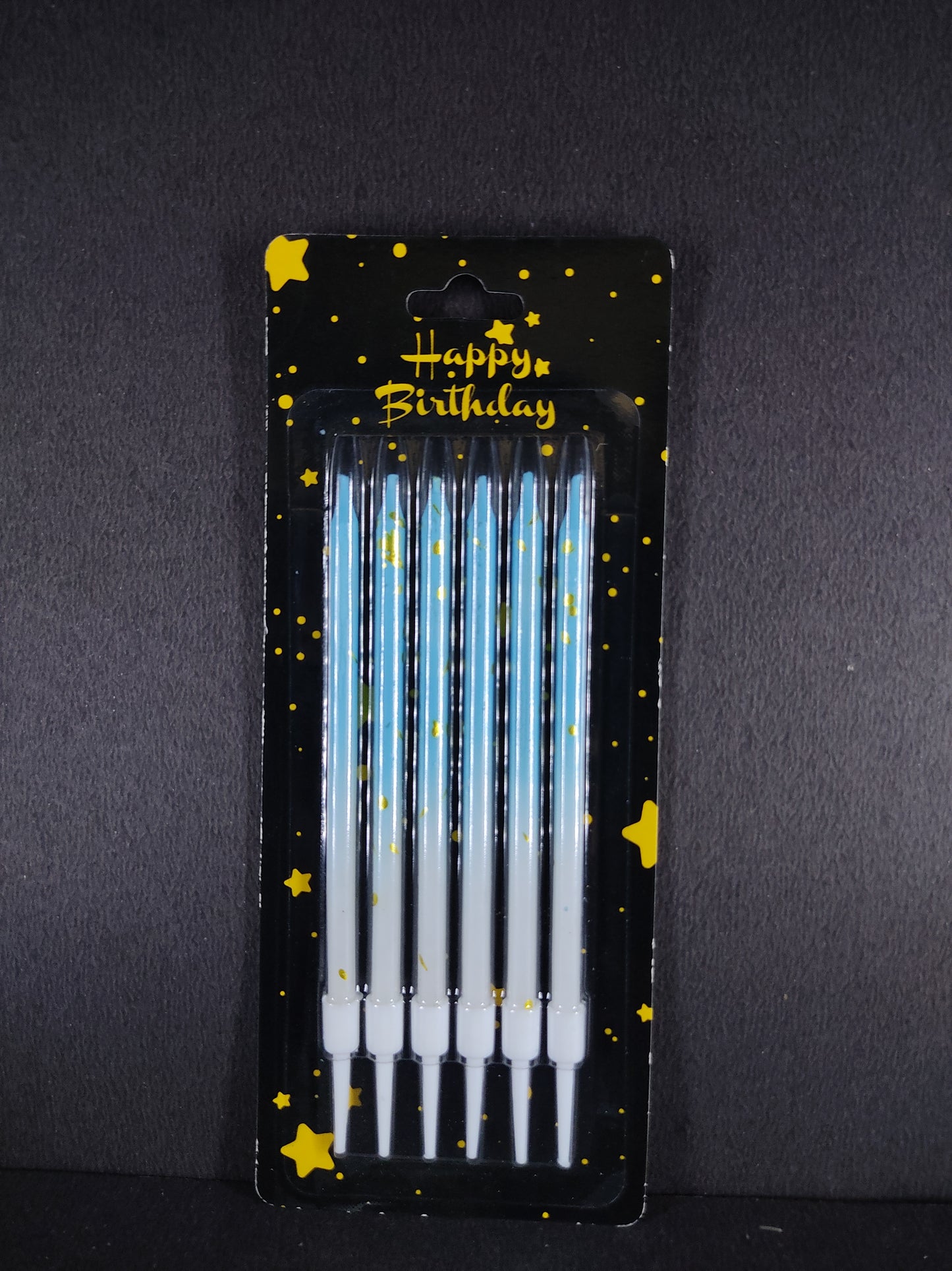 Metallic Candles Set - Light Blue