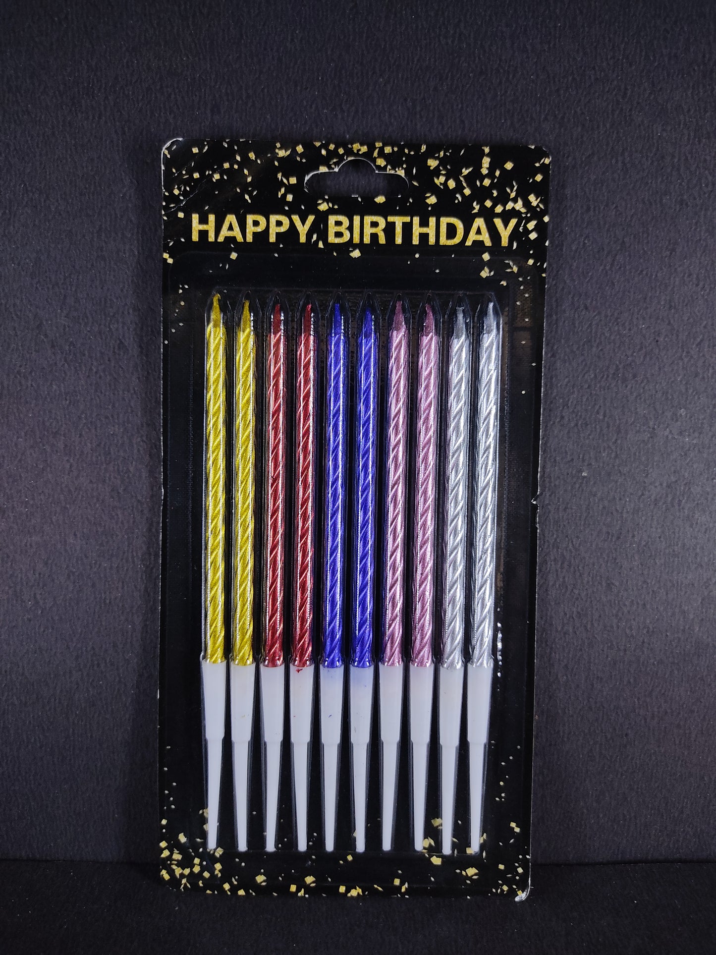 Metallic Candles Set - Multi Color