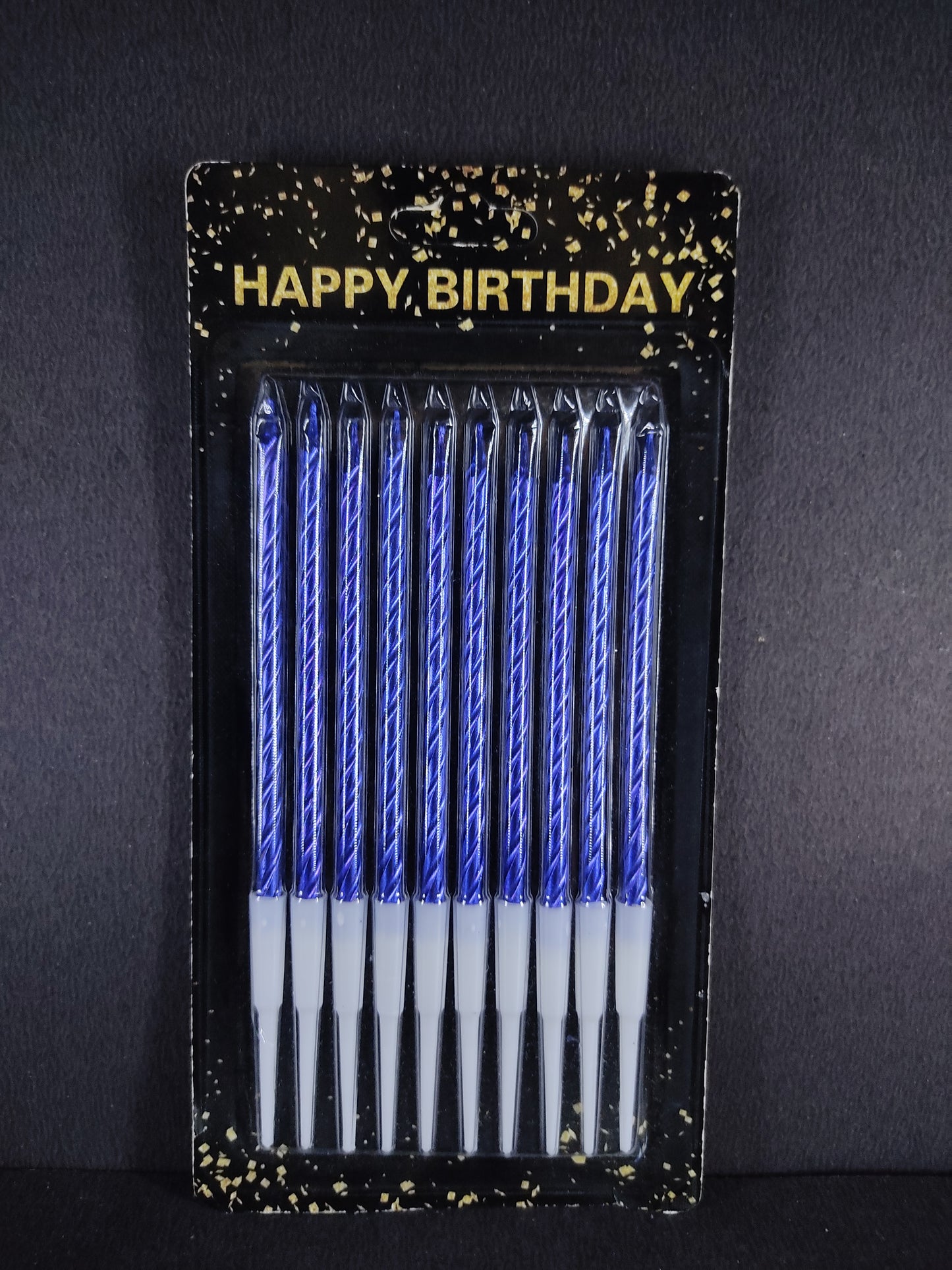 Metallic Candles Set - Dark Blue