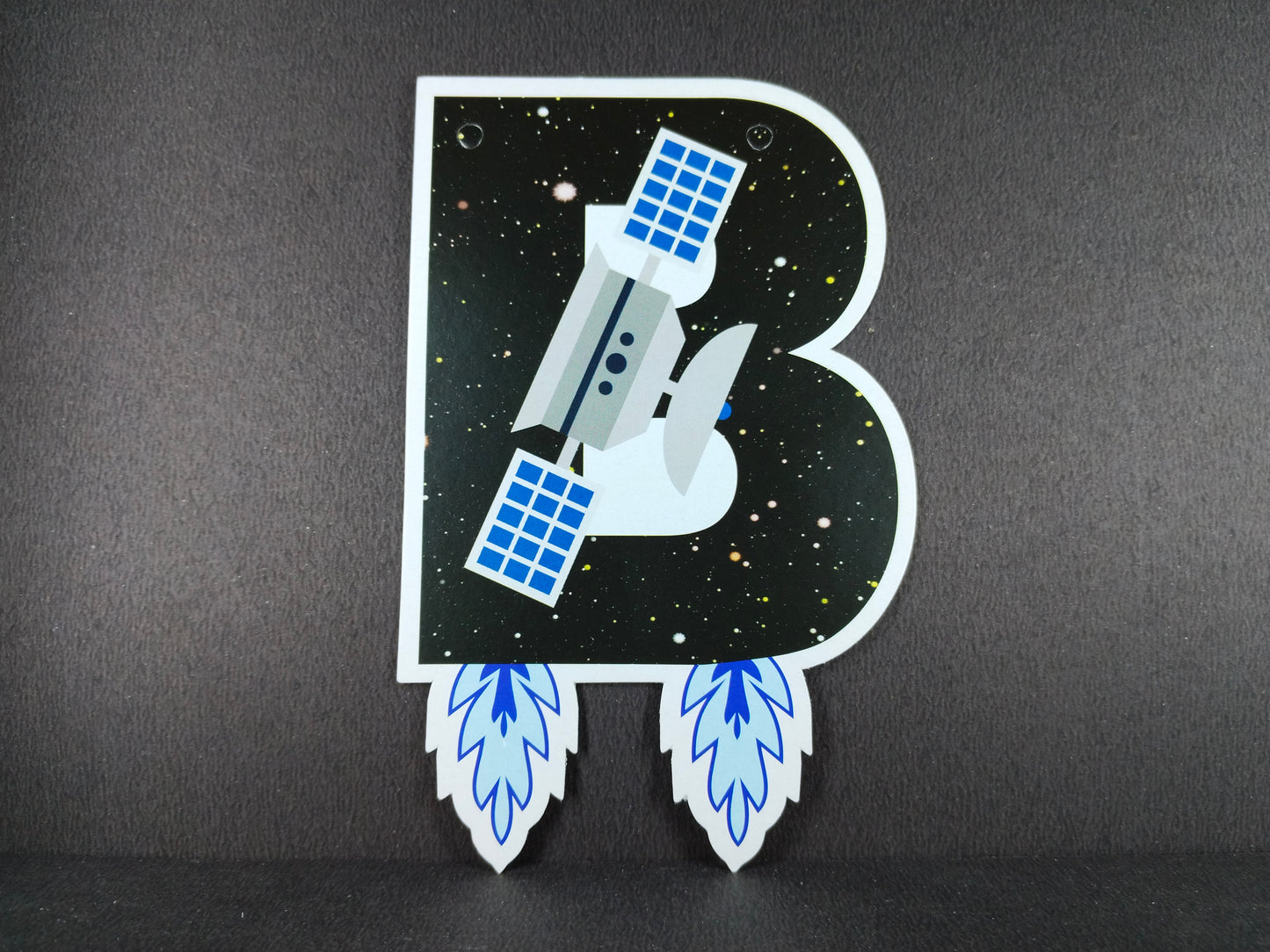 Birthday Banner - Space Theme Dark for Simple Birthday Decorations at Home