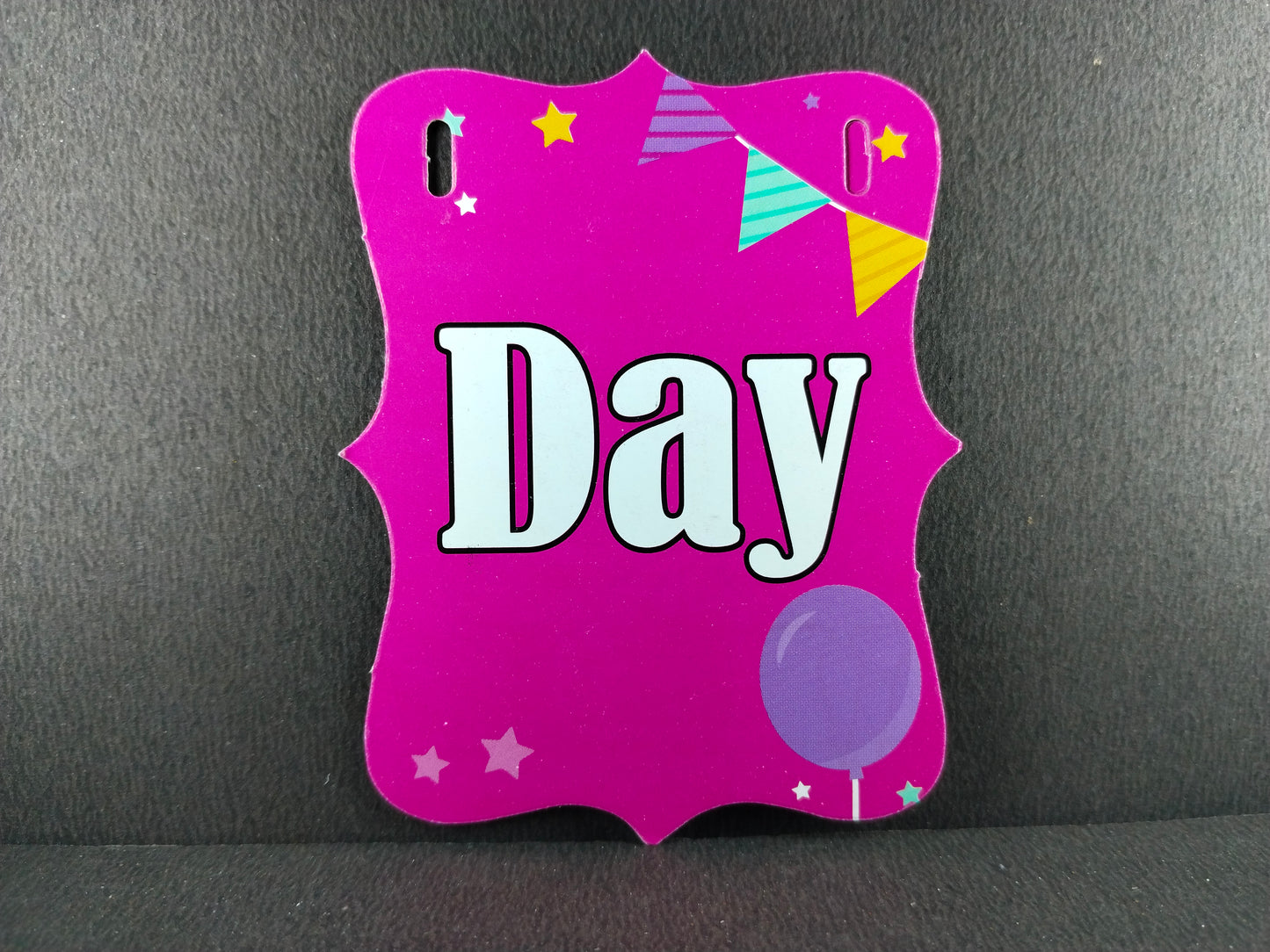 Half Birthday Banner - Pink and Purple - Small Size