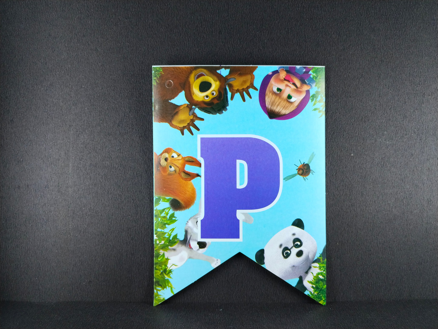 Birthday Banner - Masha and Bear Theme for Simple Birthday Decorations at Home