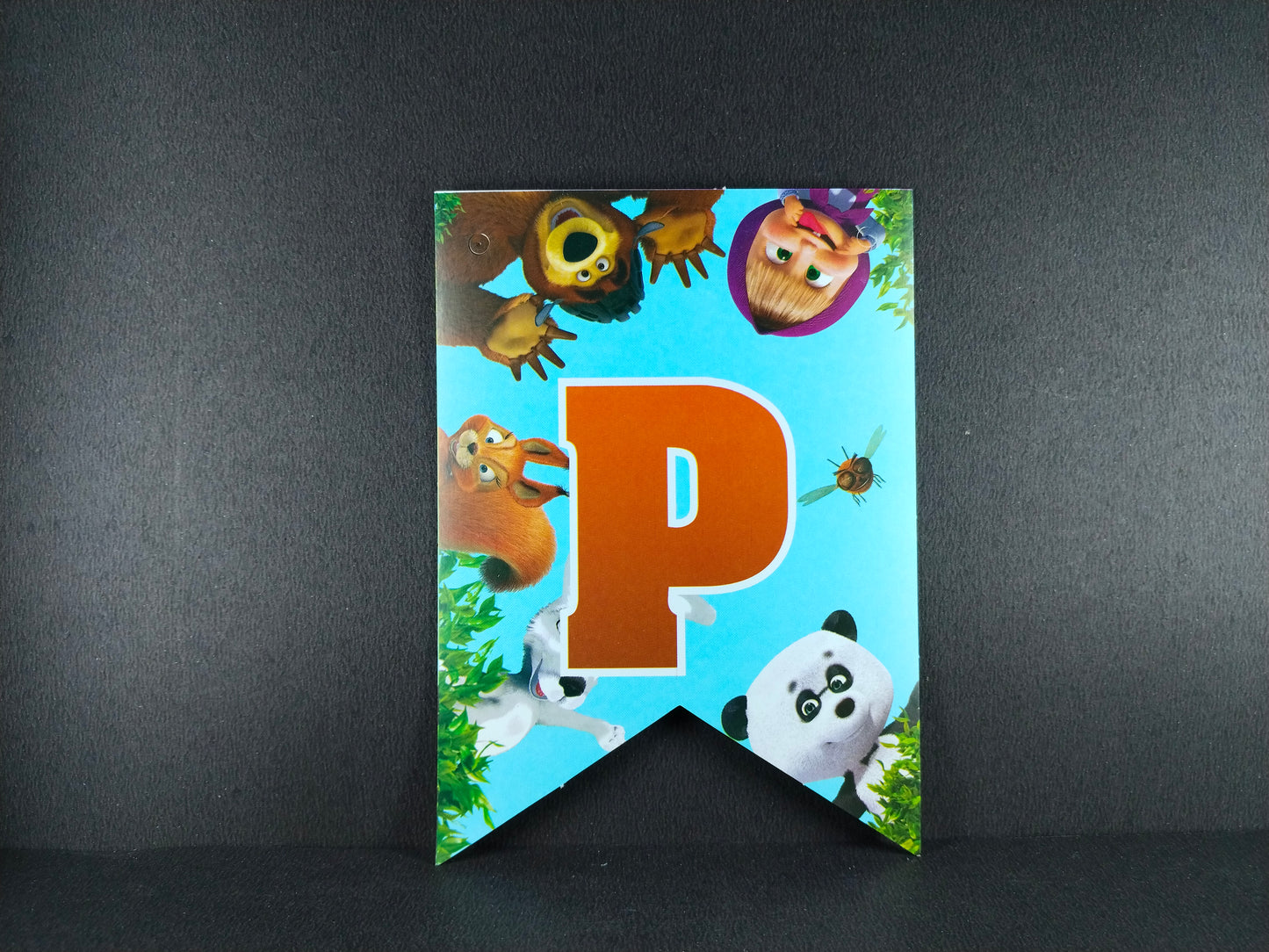 Birthday Banner - Masha and Bear Theme for Simple Birthday Decorations at Home