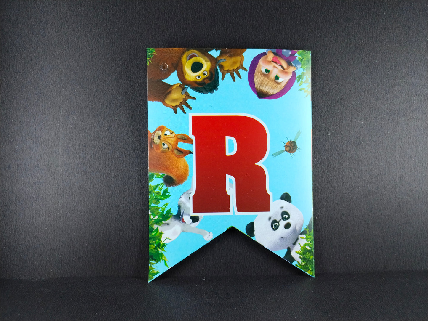 Birthday Banner - Masha and Bear Theme for Simple Birthday Decorations at Home