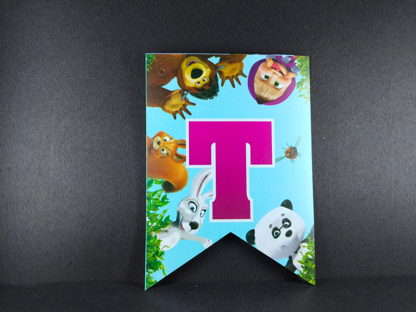 Birthday Banner - Masha and Bear Theme for Simple Birthday Decorations at Home