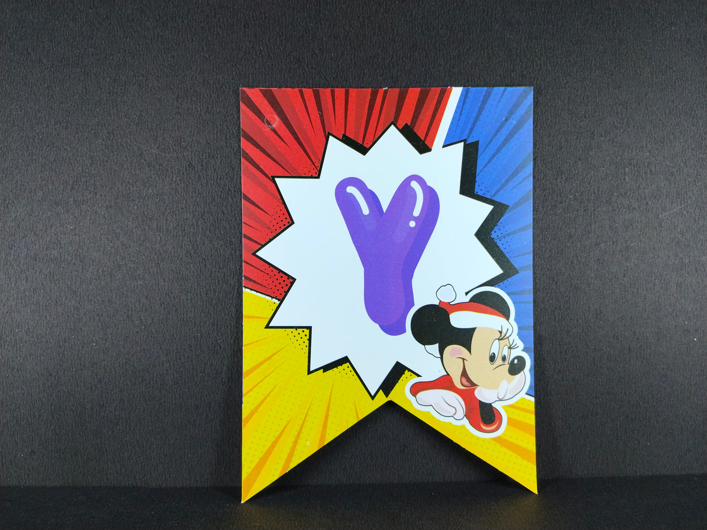 Birthday Banner - Mickey Mouse Theme for Simple Birthday Decorations at Home