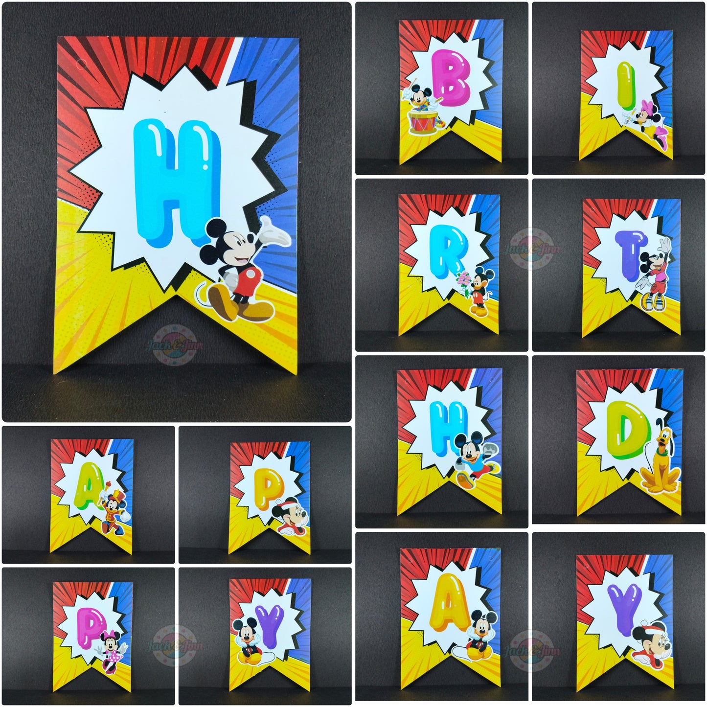 Birthday Decoration Kit - Mickey Mouse Theme for Simple Birthday Decorations at Home