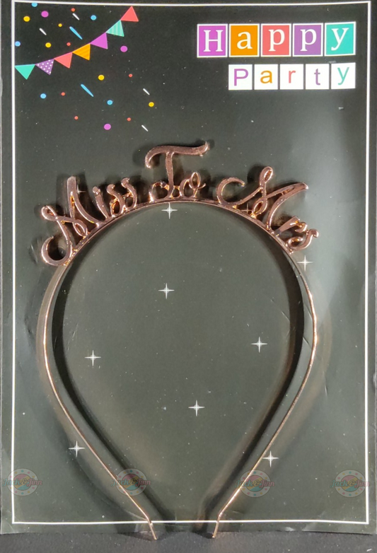 Miss To Mrs Metal Crown  - Rose Gold - Jack&Jinn