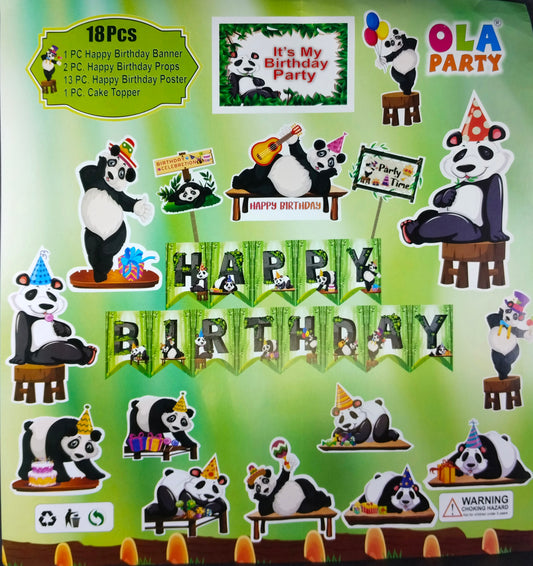 Birthday Decoration Kit - Panda Theme for Simple Birthday Decorations at Home