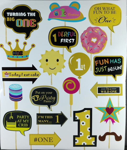 Photo Props for First Birthday Celebrations - 20 Pieces