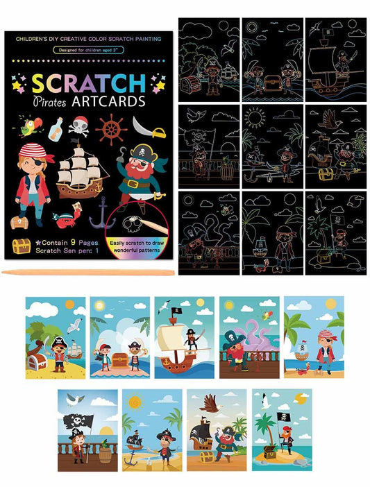 Pirates Art Cards and Scratch Book