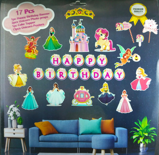 Birthday Decoration Kit - Princess Theme for Simple Birthday Decorations at Home - Jack&Jinn