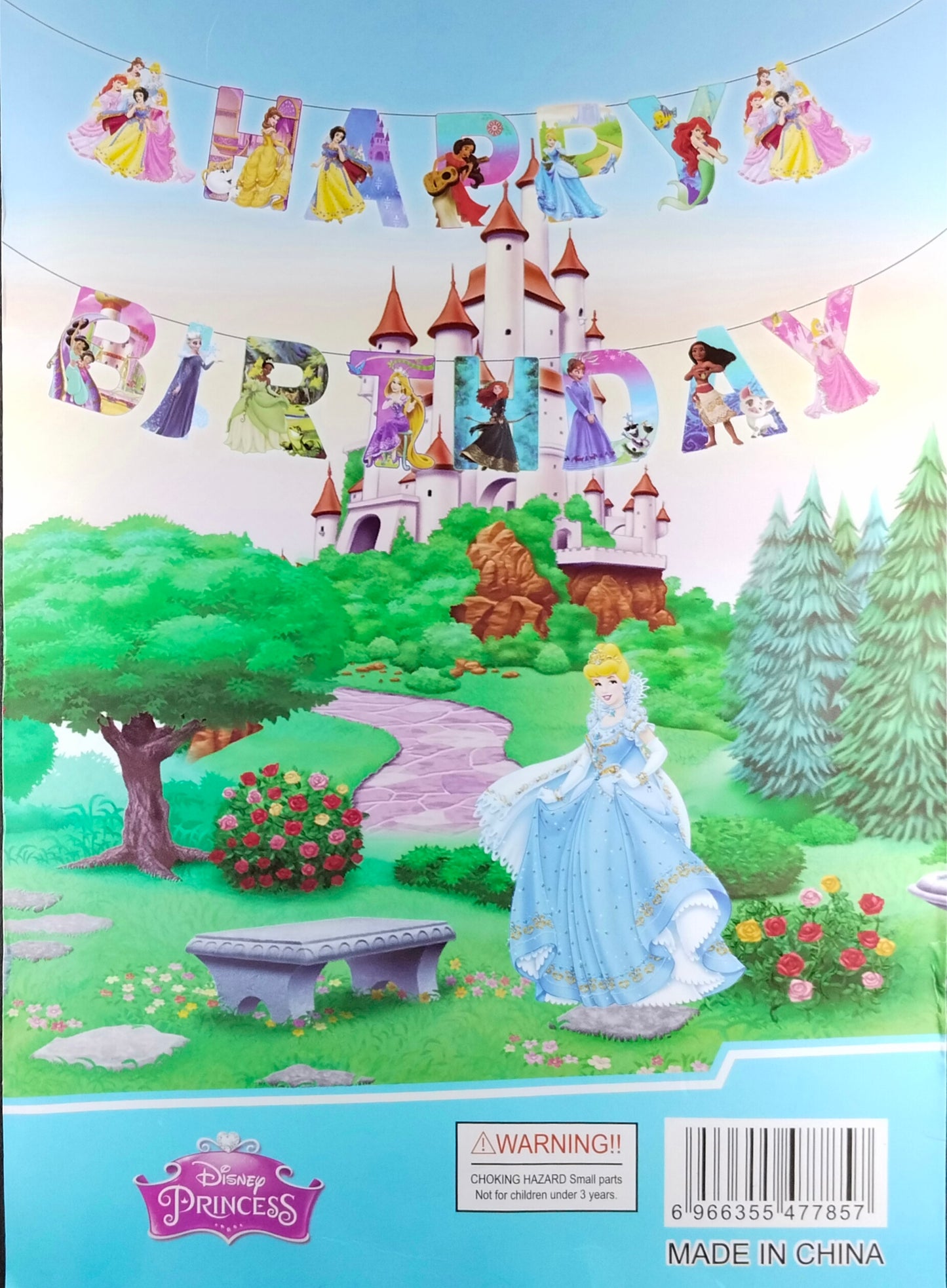 Birthday Banner - Princess Theme Banner for Simple birthday decorations at Home