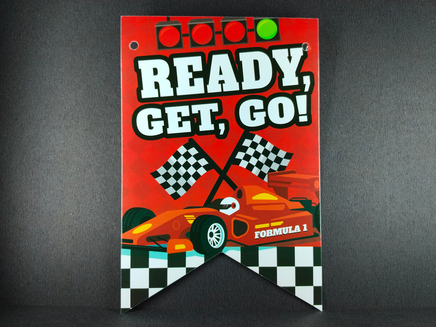 Birthday Banner - Racing Theme for Simple birthday decorations at Home