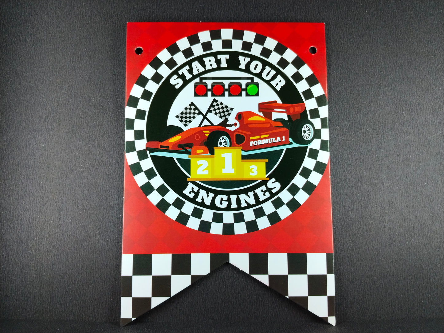 Birthday Banner - Racing Theme for Simple birthday decorations at Home