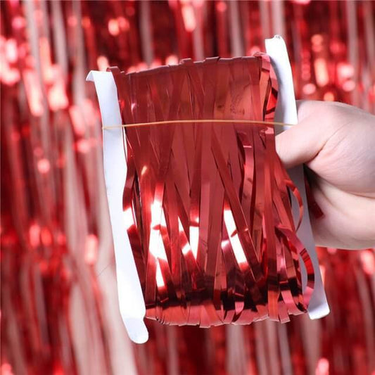 Red Foil Fringe Curtain - Jack&Jinn